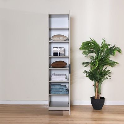 Defne Right-Door Wardrobe - Cream/Black - With 5-Year Warranty
