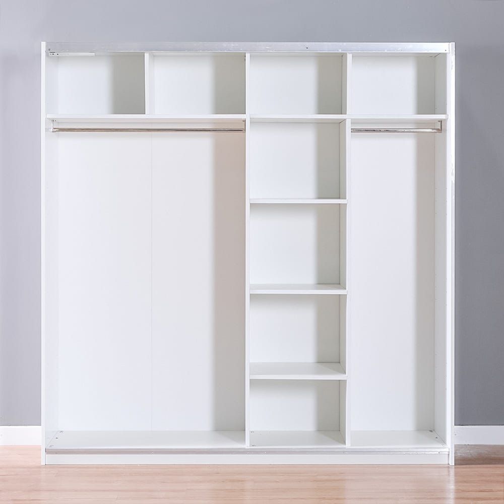 White sliding door deals wardrobe