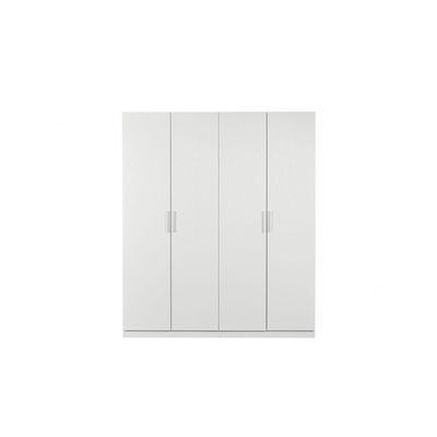 Thomas / New Allano /Kensley  4 Door Wardrobe w/ Mirror inside - White