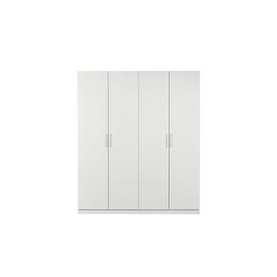 Thomas / New Allano /Kensley  4 Door Wardrobe w/ Mirror inside - White