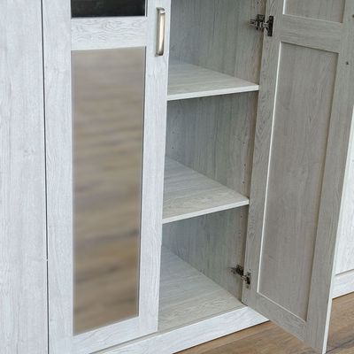 Zirco 6-Door Wardrobe - White Oak - With 2-Year Warranty