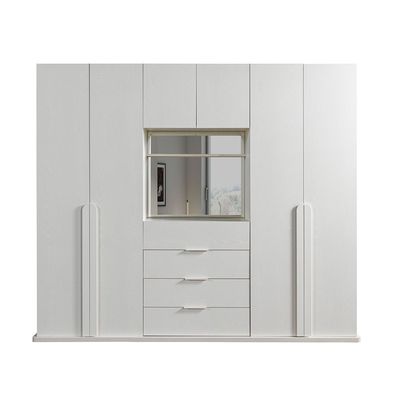 Erza 4-Door Wardrobe with Extra Storage - White - With 2-Year Warranty