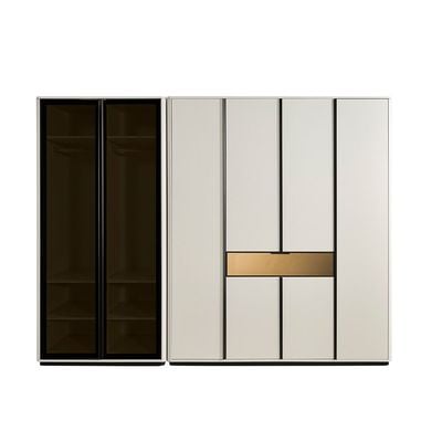 Jehangir 6 Door Wardrobe - White / Black
