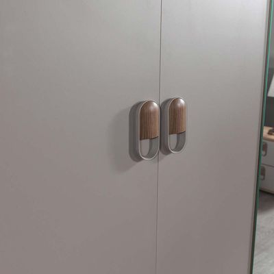 Mono 6 Door Wardrobe -Beige/Oak