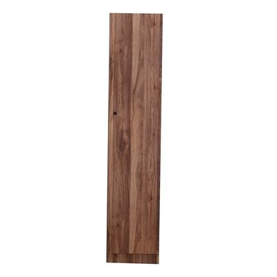 Multipurpose 1-Door Tall Wardrobe Deep & Thick Panel - Walnut - With 2-Year Warranty