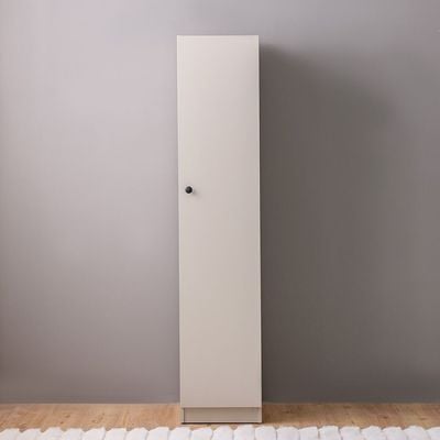 Multipurpose 1 Door Tall Wardrobe Deep & Thick Panel - Grey