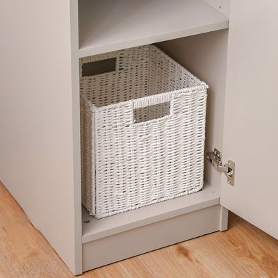 Multipurpose 1-Door Tall Wardrobe Deep & Thick Panel - Grey - With 2-Year Warranty