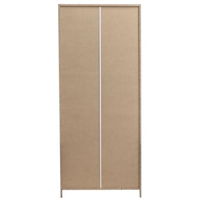 Multipurpose 2-Door Tall Wardrobe Deep & Thick Panel - Oak - With 2-Year Warranty