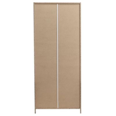 Multipurpose 2-Door Tall Wardrobe Deep & Thick Panel - Oak - With 2-Year Warranty