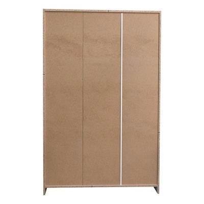 Multipurpose 3-Door Tall Wardrobe with Deep & Thick Panels - Walnut - With 2-Year Warranty