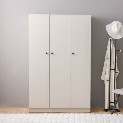 Multipurpose 3 Door Tall Wardrobe Deep & Thick Panel - Grey