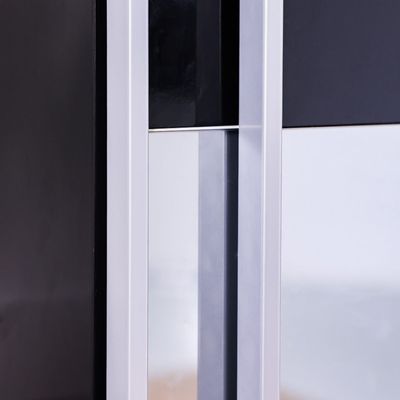 Morada 2 Sliding Door Wardrobe - High Gloss Black - With 2-Year Warranty