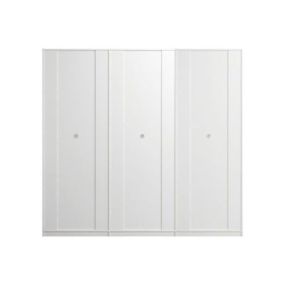 Calm 6 Door Wardrobe w/ Mirror - White