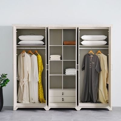 Ryan 6-Door Wardrobe - Antique Grey Ash Veneer - With 2-Year Warranty