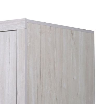 V2Tisley  6 Door Wardrobe - L.Oak/White faux marble