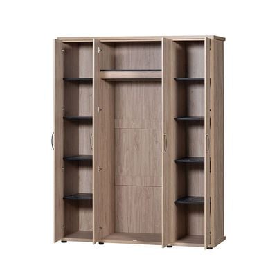 V2 Bolivar 4 Door Wardrobe -V.Oak/Black faux marble