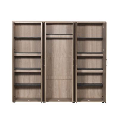 V2 Bolivar  6 Door Wardrobe - V.Oak/Black faux marble