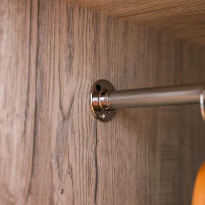 Kirwin 2-Door Wardrobe - Grey Oak/Black - With 2-Year Warranty
