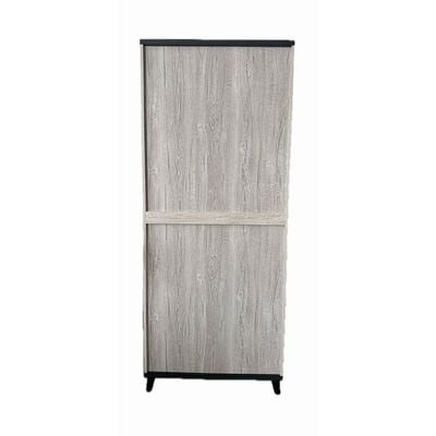 Kirwin 2 Door Wardrobe    -  Grey  Oak / Black