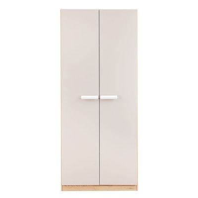 Cardano 2 Door Wardrobe W/ Mirror Inside  - Natural Oak / Champagne