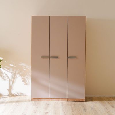 Cardano 3 Door Wardrobe W/ Mirror Inside  - Natural Oak / Champagne