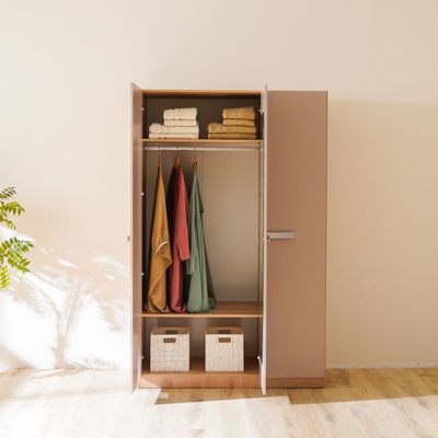Cardano 3 Door Wardrobe W/ Mirror Inside  - Natural Oak / Champagne