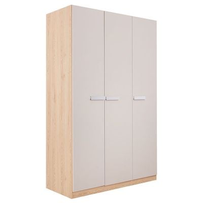 Cardano 3 Door Wardrobe W/ Mirror Inside  - Natural Oak / Champagne