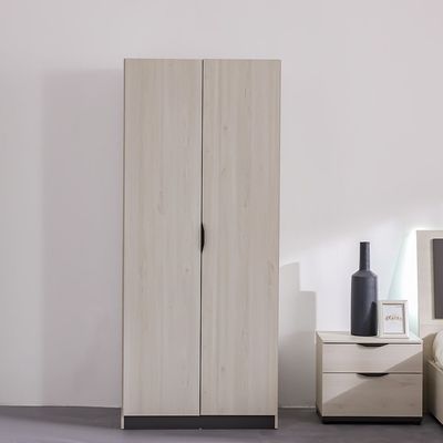 Pletora 2 Door Wardrobe W/ Mirror Inside - Grey Oak