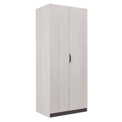 Pletora 2 Door Wardrobe W/ Mirror Inside - Grey Oak