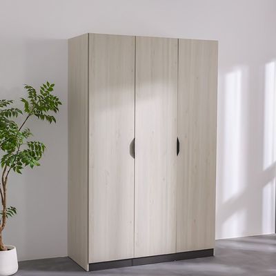 Pletora 3 Door Wardrobe W/ Mirror Inside - Grey Oak