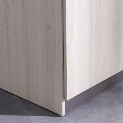 Pletora 3 Door Wardrobe W/ Mirror Inside - Grey Oak