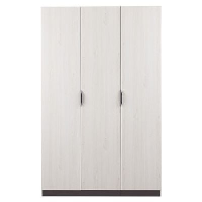 Pletora 3 Door Wardrobe W/ Mirror Inside - Grey Oak