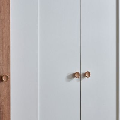 Ren 3-Door Wardrobe - Natural Walnut/White - With 2-Year Warranty