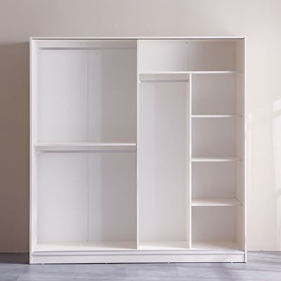 Manila Sliding Door Wardrobe - Cream - With 2-Year Warranty