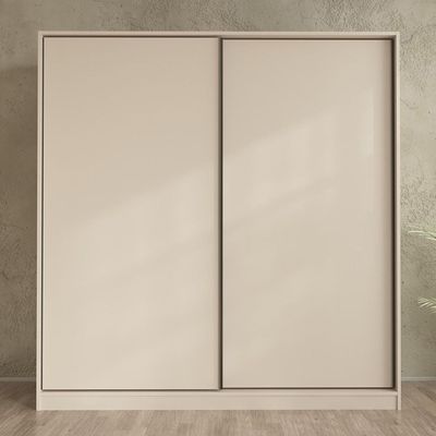 Manila Sliding Door Wardrobe - Taupe Grey - With 2-Year Warranty