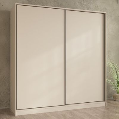 Manila 2mtr Sliding Door Wardrobe-Taupe grey