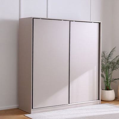 Manila Sliding Door Wardrobe - Taupe Grey - With 2-Year Warranty
