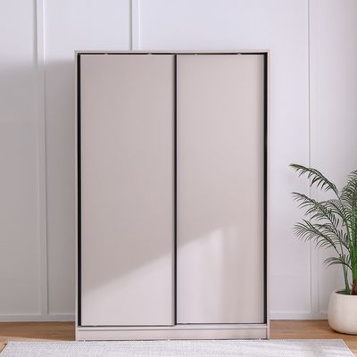 Manila 1.4 M Sliding Door Wardrobe - Taupe Grey - With 2-Year Warranty