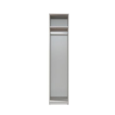 Infinity 1-Door Wardrobe with Hanger - Light Taupe - With 2-Year Warranty