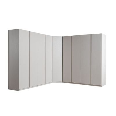 Infinity Corner Wardrobe with Hanger and Shelves - Light Taupe - With 2-Year Warranty