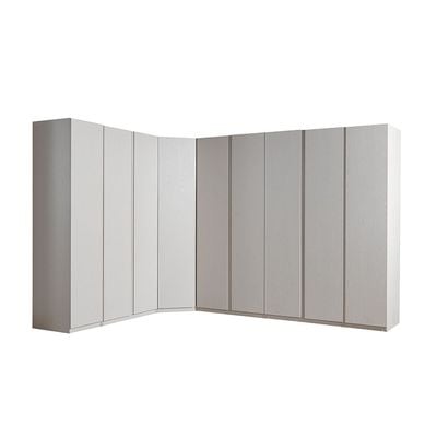 Infinity Corner Wardrobe with Hanger and Shelves - Light Taupe - With 2-Year Warranty