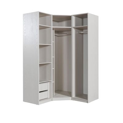 Infinity Corner Wardrobe with Hanger and Shelves - Light Taupe - With 2-Year Warranty