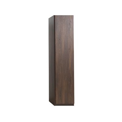 Infinity 1-Door Wardrobe with Hanger - Dark Walnut - With 2-Year Warranty