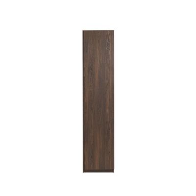 Infinity 1-Door Wardrobe with Hanger - Dark Walnut - With 2-Year Warranty