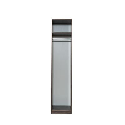 Infinity 1-Door Wardrobe with Hanger - Dark Walnut - With 2-Year Warranty