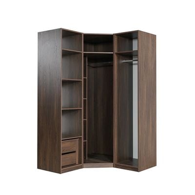 Infinity 1-Door Wardrobe with Hanger - Dark Walnut - With 2-Year Warranty