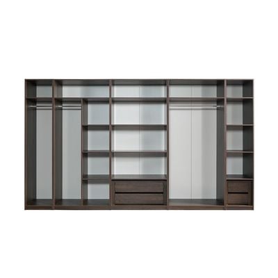 Infinity 1-Door Wardrobe with Hanger - Dark Walnut - With 2-Year Warranty