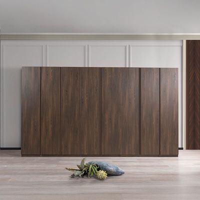 Infinity 1-Door Wardrobe with Hanger - Dark Walnut - With 2-Year Warranty