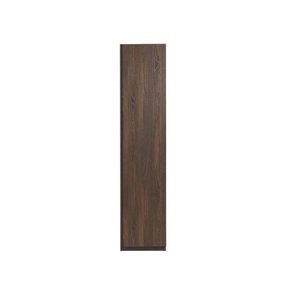 Infinity 1-Door Wardrobe with Shelves - Dark Walnut - With 2-Year Warranty