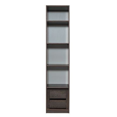 Infinity 1-Door Wardrobe with Shelves - Dark Walnut - With 2-Year Warranty